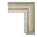 Рама багетная 60x80 для картин и зеркал, бежевая - 4,8 см, классическая, пластиковая,  с креплением, 715-30
