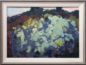 Картина. Юрий Болотов. Таинственный вечер. Холст, масло. 23х35 см. Авторская живопись