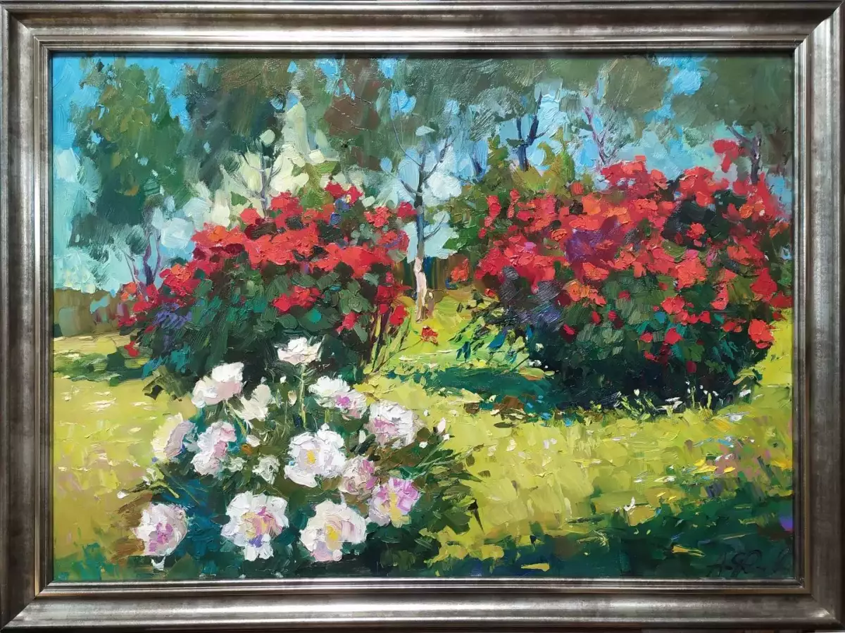 Картина. Александр Филиппов Цветущее лето холст, масло, 50х70 см, габ. 60х80 см. Авторская живопись.