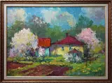 Картина. Александр Филиппов Бурное цветение, холст, масло, 50х70 см. Авторская живопись.