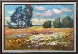 Картина. Александр Филиппов Цветущие поля августа, холст, масло, 40х60 см. Авторская живопись.