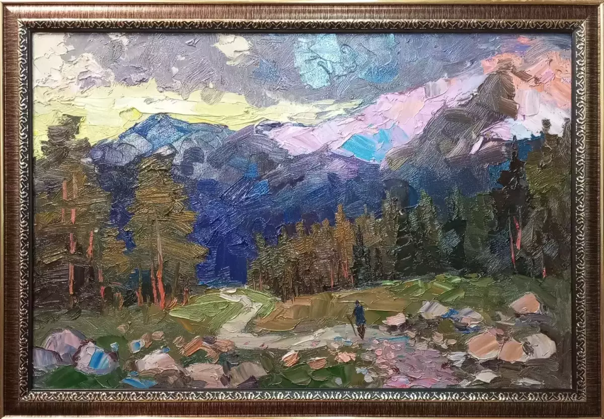 Картина. Александр Филиппов. Путник. Холст, масло. 40х60 см. Авторская живопись.