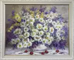 Картина. Никколова И.А. Июльский букет. Холст, масло. 40х50 см. Авторская живопись.