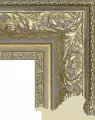 Рама багетная 60x70 для картин и зеркал, золотая - 9,5 см, классическая, пластиковая, с креплением, 920-166