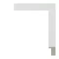 Багетная рама 40x40 для картин, белая - 2,0 см, универсальная, пластиковая, с креплением, 721-33