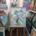 Картина. Инна Москалева. Дыхание сирени. Холст, картон, масло. 50х40 см. Авторская живопись.
