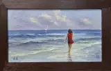 Картина. Александр Крымовский. К морю. Холст, картон, масло.15х26 см. Авторская живопись.