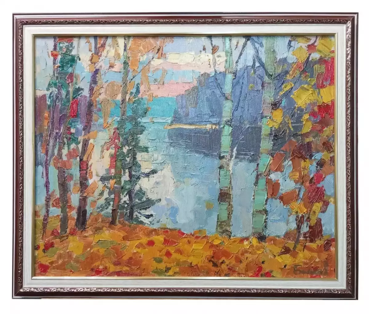 Картина. Юрий Болотов. Осень на Волге. Холст, масло. 50х40 см. Авторская живопись