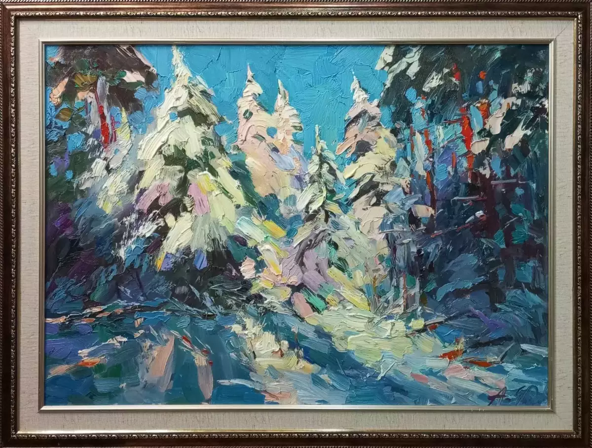 Картина. Александр Филиппов. Снежная сказка. Холст, масло. 50х70 см. Авторская живопись.