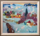 Картина. Юрий Болотов. Зимний свет. Холст, масло. 35х40 см. Авторская живопись