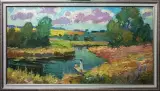 Картина. Александр Филиппов В пространстве июля, холст, масло, 45х85 см. Авторская живопись.