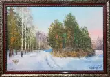 Картина. Стефан Домусчи.Последние лучи. Холст, картон, масло. 40х60 см. Авторская живопись.