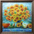 Картина. Сулеков Юрий Натюрморт с дыней, оргалит, масло, 60,5х60,5см. Авторская живопись.