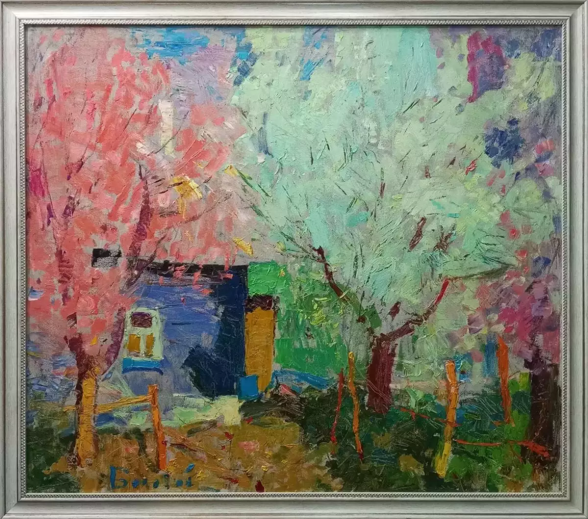 Картина. Юрий Болотов. Майский денек. Холст, масло. 70х80 см. Авторская живопись.