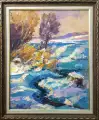 Картина. Александр Филиппов Зимний родник, холст, масло, 40х50 см. Авторская живопись.