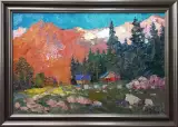 Картина. Александр Филиппов. Под ярким солнцем Архыз. Холст, масло. 40х60 см. Авторская живопись.