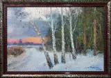 Картина. Стефан Домусчи.Окраина Борисоглебска. Холст, картон, масло. 40х60 см. Авторская живопись.