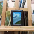 Попов Дмитрий. Горный пейзаж. Холст, картон, масло. 15х10 см. Авторская живопись