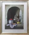 Картина Мусаева Е, Натюрморт со старинным чайником, сухая пастель, бумага, 40х30см