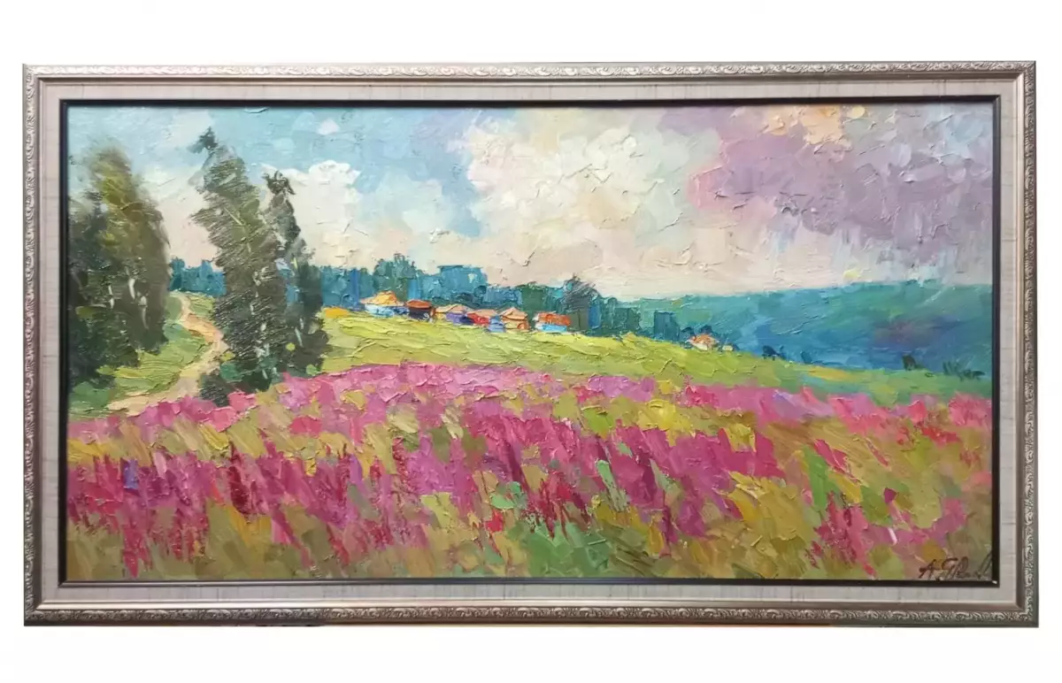 Картина. Александр Филиппов.Лето пришло холст, масло. 45х85 см. Авторская живопись.