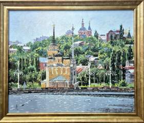 Картина. Виталий Мартыненко. Адмиралтейская площадь Воронеж. Холст, масло. 45х55 см. Авторская живопись.