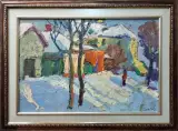 Картина. Юрий Болотов Январские тени холст, масло 30х45 см. Авторская живопись