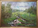 Картина. Александр Филиппов. Прошел весенний дождик. Холст, масло. 60х85 см. Авторская живопись.