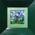 Картина. Роман Серебрянский. Цветы на лугу. Холст, картон, масло. 16х16 см. Авторская живопись.