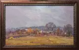 Картина. Александр Поплавский. Осенний сюжет. Холст, картон, масло. 30х50 см. Авторская живопись.
