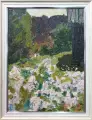 Картина. Юрий Болотов. У дома Весна. Холст, масло. 40х30 см. Авторская живопись