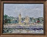 Картина. Инна Москалева. Воронеж, Успенская церковб. Холст, картон, масло. 30х40см. Авторская живопись.