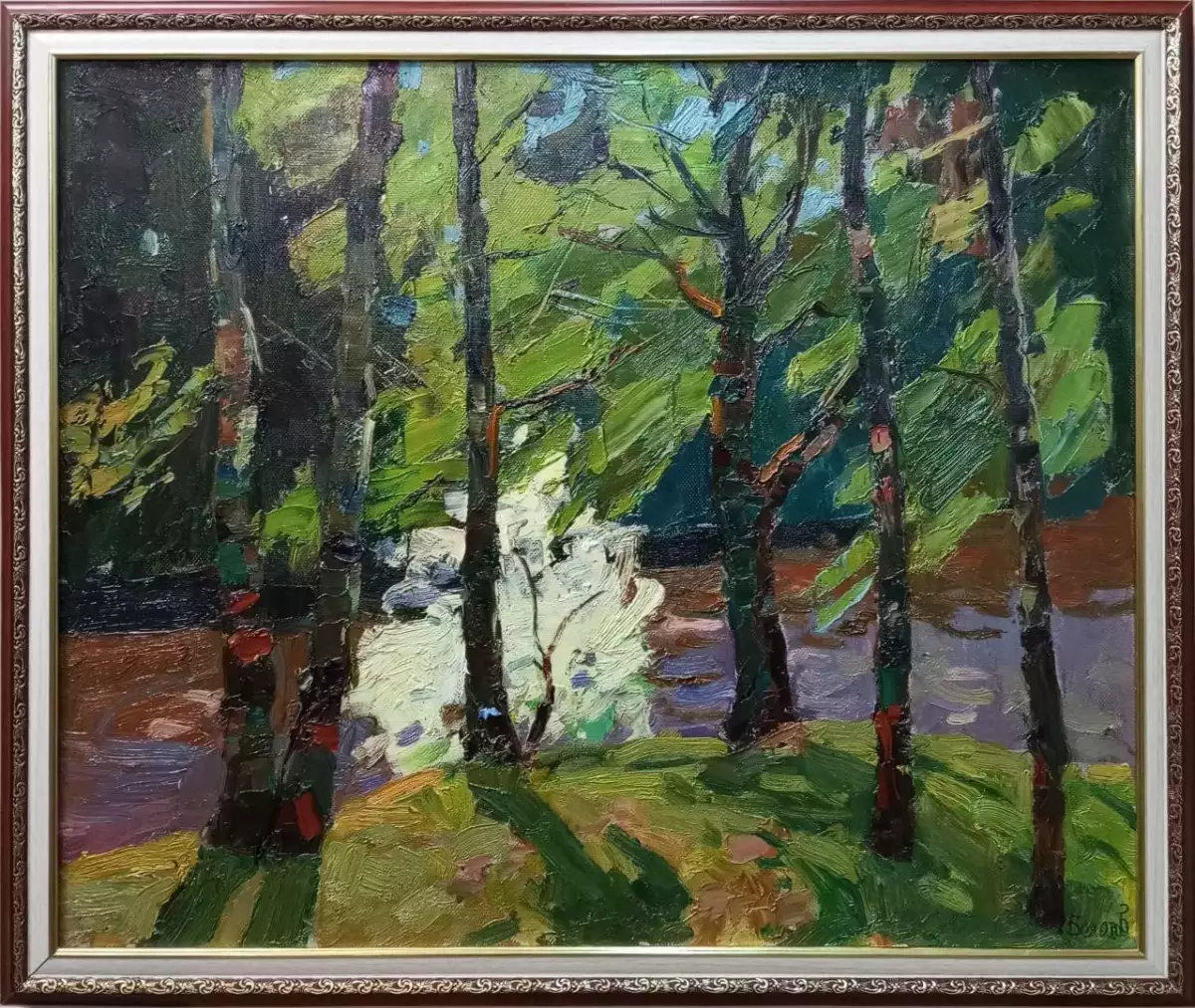 Картина. Юрий Болотов. Зеленый шум. Холст, масло. 50х60 см. Авторская живопись.