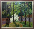 Картина. Юрий Болотов. Зеленый шум. Холст, масло. 50х60 см. Авторская живопись.