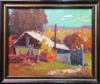 Картина. Александр Филиппов. Не грустная осень. Холст, масло. 40х50 см. Авторская живопись.