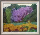 Картина. Юрий Болотов. Сиреневый рай. Холст, масло. 30х35 см. Авторская живопись