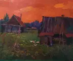 Картина. Александр Филиппов Горячий вечер, холст, масло, 70х80 см. Авторская живопись.
