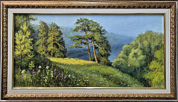 Картина. Наталья Воронкова. На рассвете. Холст, картон, масло. 20х40см. Авторская живопись.
