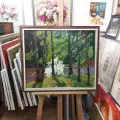 Картина. Юрий Болотов. Зеленый шум. Холст, масло. 50х60 см. Авторская живопись.