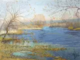 Картина. Александр Давыдов. Осень. холст, масло, 45х60 см. Авторская живопись.