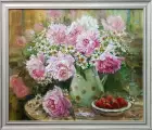 Картина. Светлана Соловьева. В саду. Холст, масло. 50х60 см. Авторская живопись.