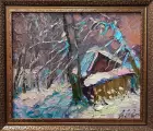 Картина. Александр Филиппов.Замело. Картон, масло. 25х30 см. Авторская живопись.