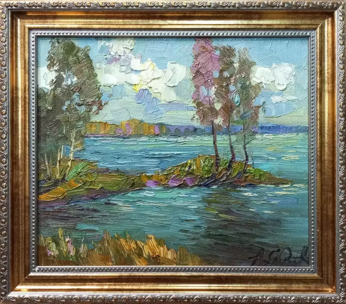 Картина. Александр Филиппов. Островок. Холст, масло. 30х35 см. Авторская живопись.
