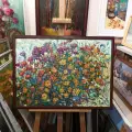 Картина. Сергей Савосин. В саду. Холст, картон, масло. 50х70 см. Авторская живопись.