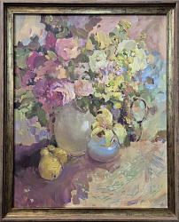 Картина. Анастасия Голубцова. Пышный букет. Холст, масло. 50х40 см. Авторская живопись.