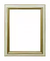 Рама багетная 30x30 для картин и зеркал, золотая-молочная - 5 см, классическая, пластиковая, с креплением, 701-14