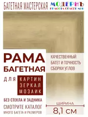 Багетная рама 20x55 для картин и зеркал, ширина - 8,1 см, классическая, пластиковая, с креплением, 142-40