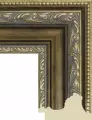 Рама багетная 70x100 для картин и зеркал, золотая-коричневая - 8,5 см, классическая, пластиковая, с креплением, 844-179