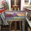 Картина. Александр Филиппов. Яркое утро Курортное Крым. Холст, масло. 30х70 см. Авторская живопись.