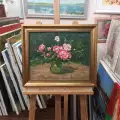 Картина. Татьяна Поплавская. Этюд цветы. Холст, масло. 33х41 см. Авторская живопись.