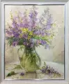 Картина. Светлана Соловьева. Колокольчики. Холст, масло. 50х40 см. Авторская живопись.